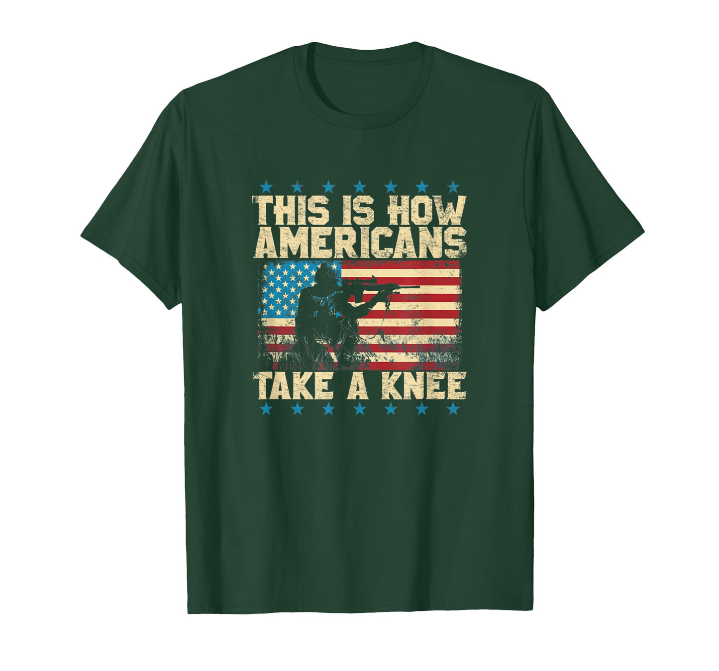 This Is How Americans Take A Knee Sniper American Flag T-Shirt