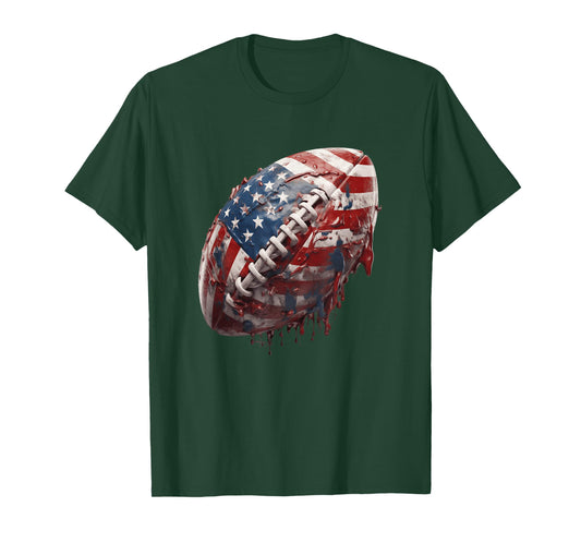 American Football Us Flag T-Shirt