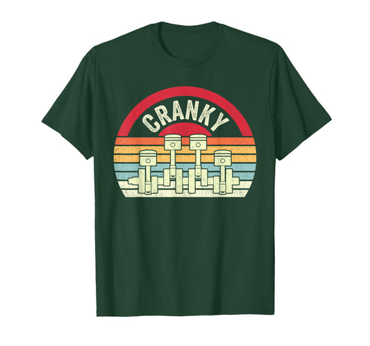 Cranky Car Engine Crankshaft Cars Lover Mechanics Father T-Shirt