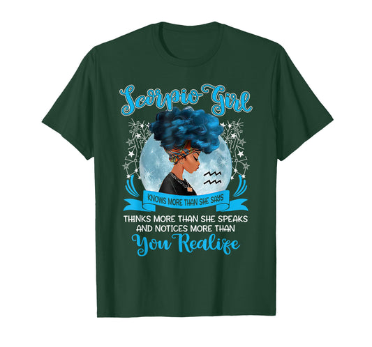 Scorpio Girl Zodiac Birthday October or November Bday Gift T-Shirt