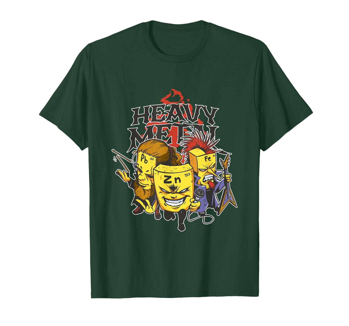 chemistry heavy metals characters art metalhead geek nerd T-Shirt