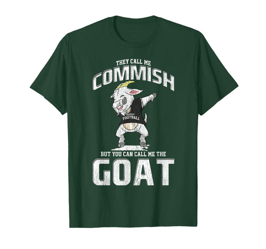 Fantasy Football Commissioner Commish Dabbing Goat Draft Day T-Shirt