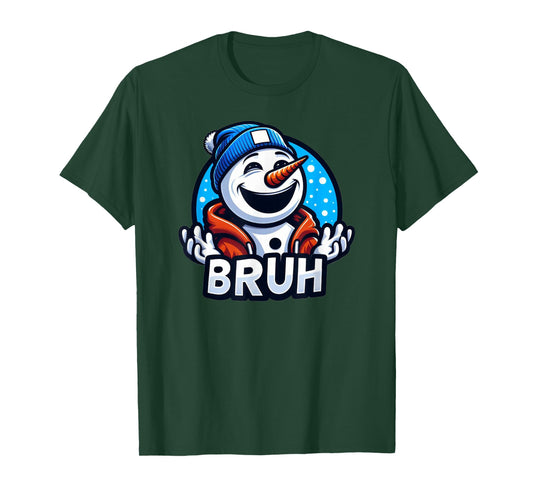 Cool Snowman Bruh Winter Gear T-Shirt