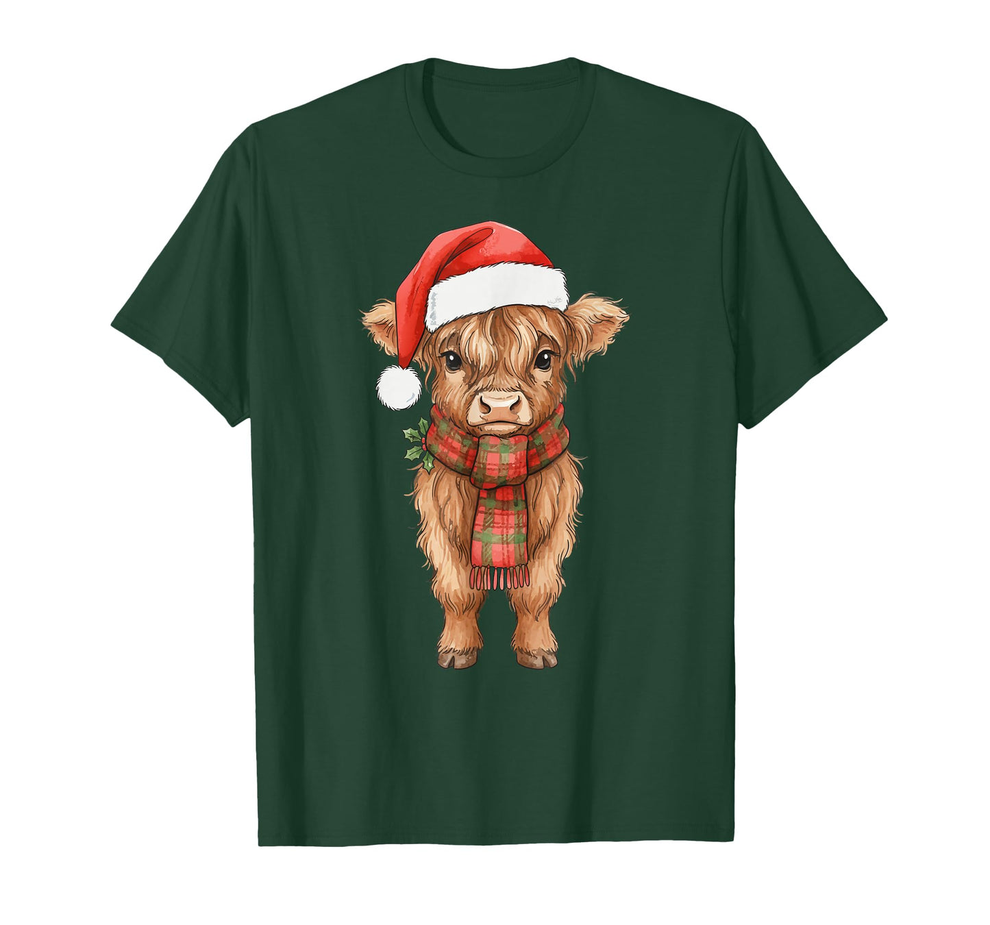 Cute Christmas Highland Cow T-Shirt