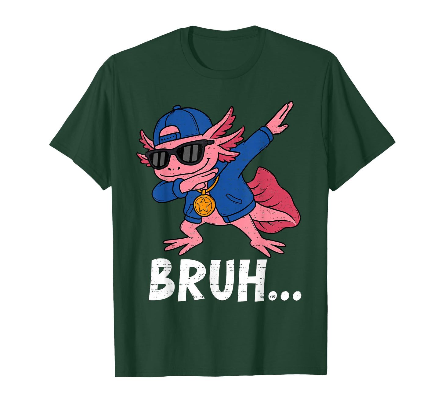Funny Dabbing Axolotl Bruh Bro Dab Meme Humor Men Teens Boys T-Shirt