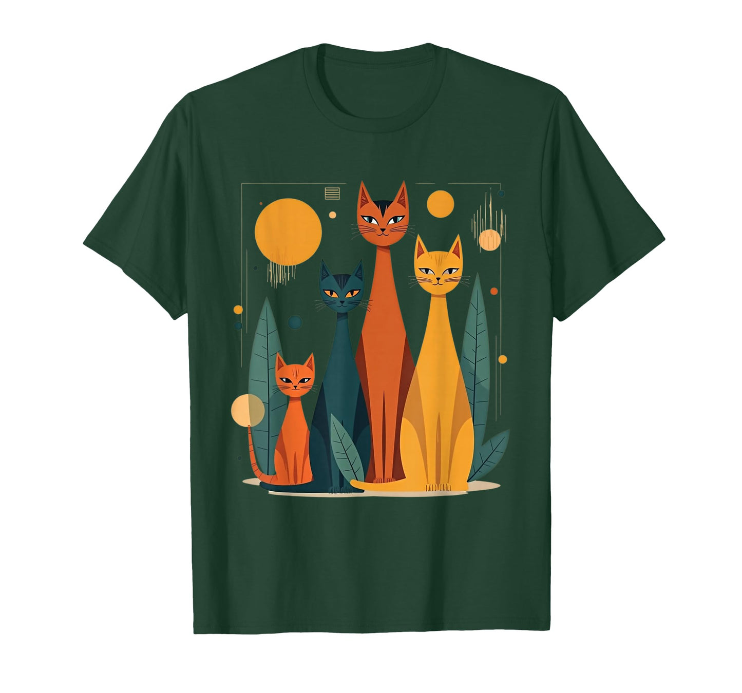 Vintage Retro Mid-Century Modern Look Cats 50s 60s Style T-Shirt