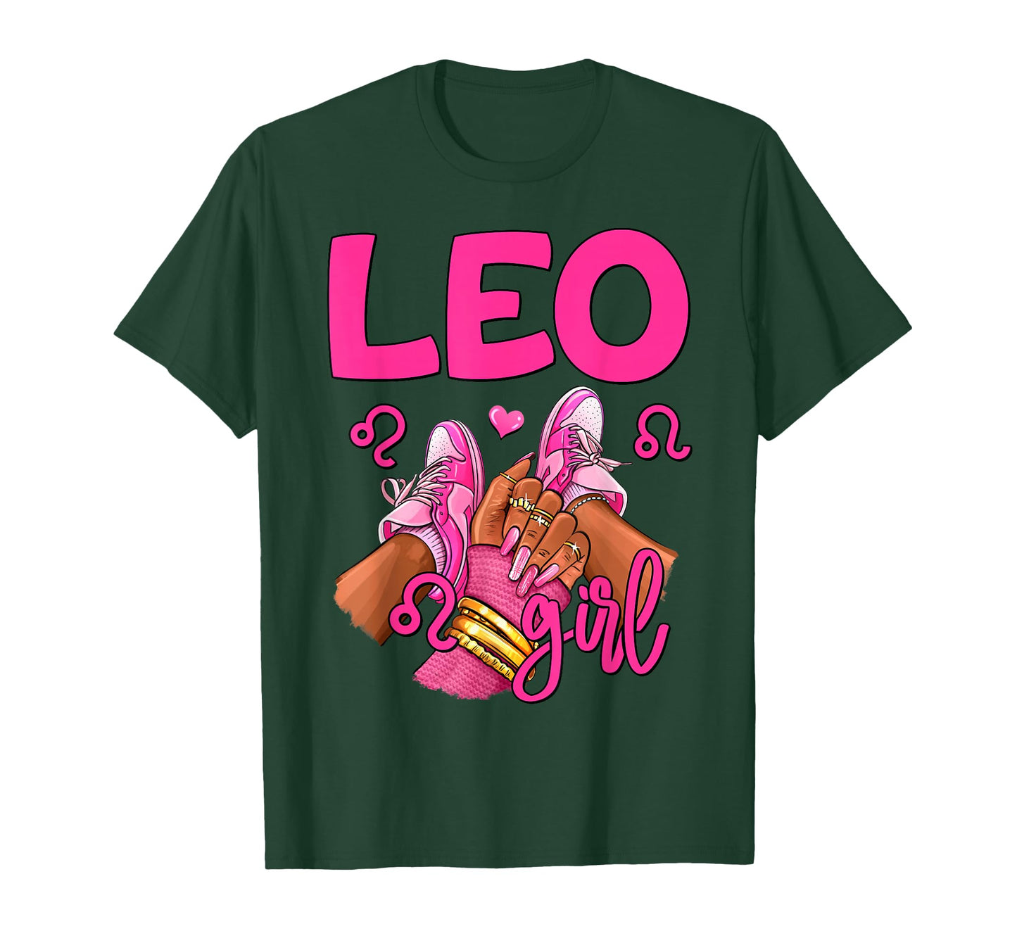 Leo Girl Birthday Queen Women Sneakers Zodiac Sign T-Shirt