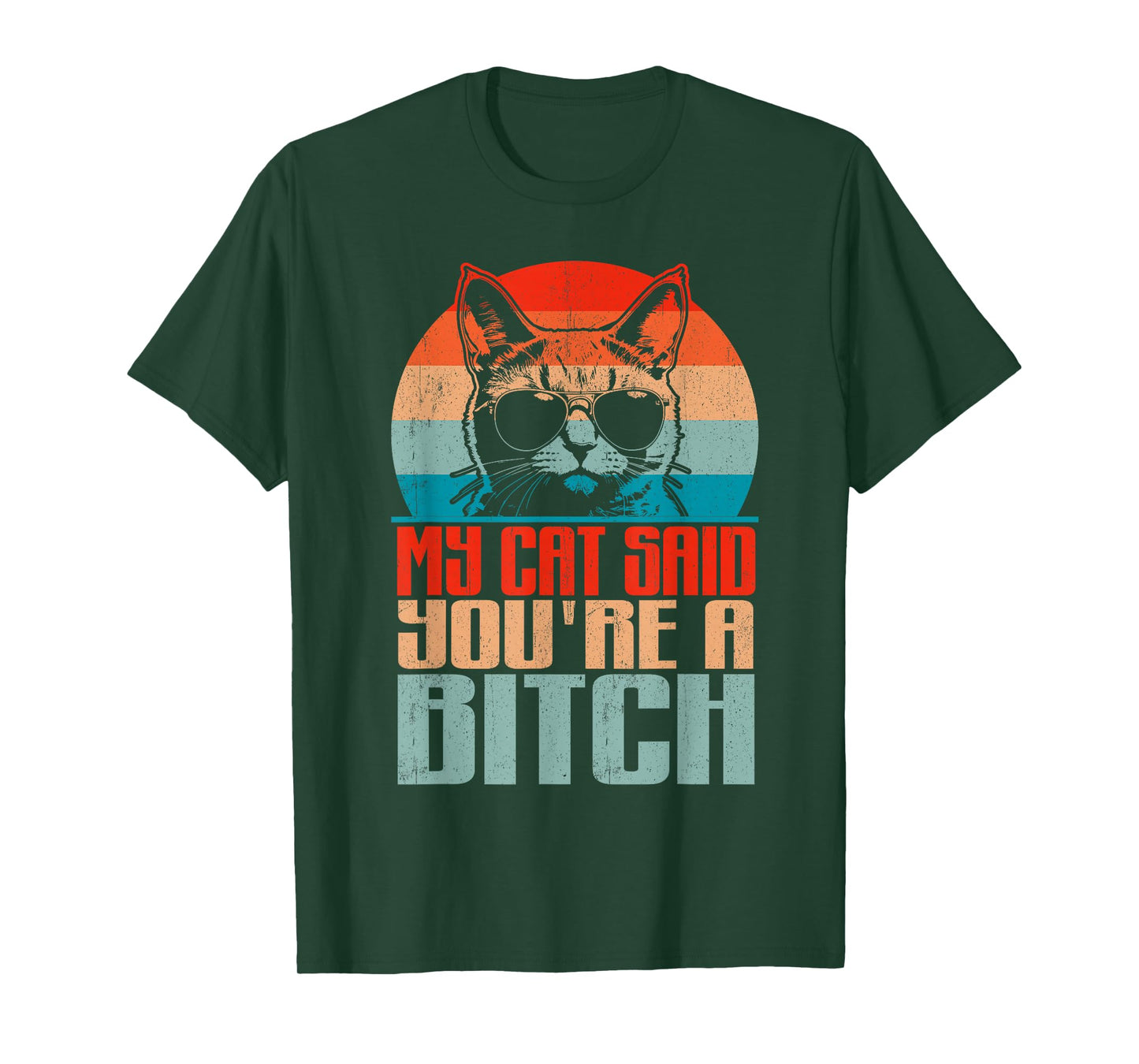 Retro My Cat Said You're a Bitch Funny Cat Lover Sarcastic T-Shirt