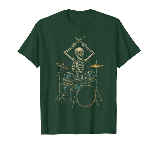Skeleton Drummer Drums T-Shirt