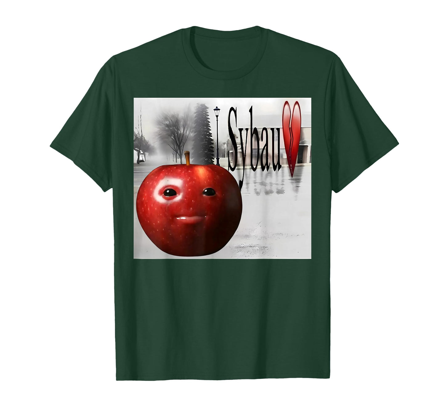 Funny SYBAU Silly AI Apple gen z Meme BrainRot Humor T-Shirt
