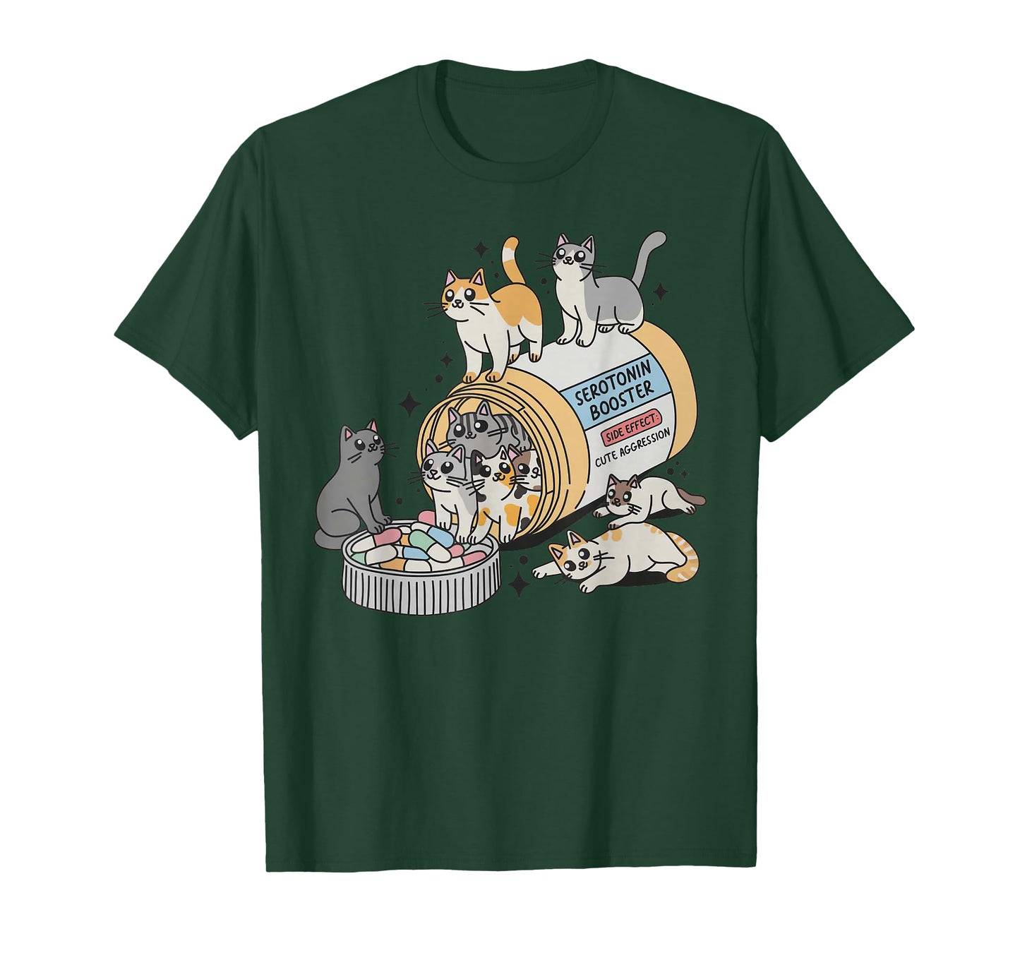Serotonin Booster Cats, Side Effect Cute Aggression Funny T-Shirt