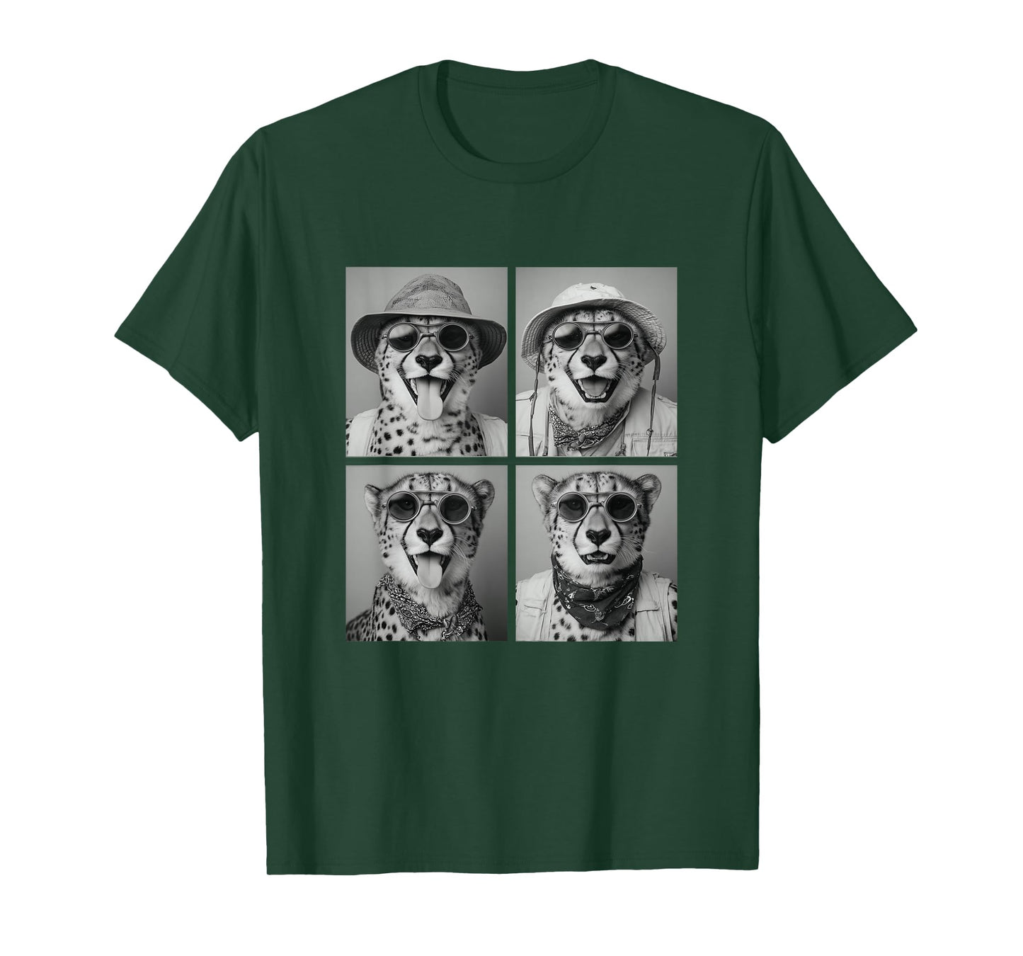 Funny Cheetahs with Sunglasses Safari Animals African Zoo T-Shirt