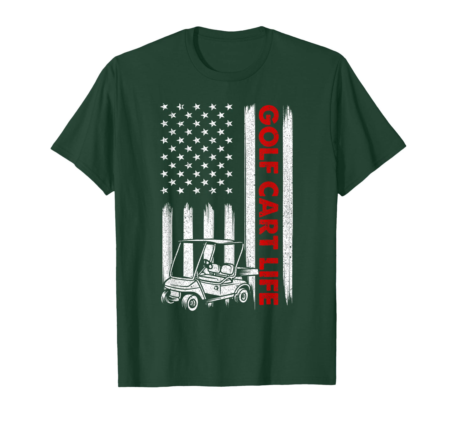 Funny USA Flag Golf Design For Men Women Golfer Golf Lover T-Shirt