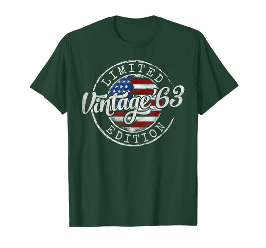 Vintage 1963 62nd Birthday Gifts for Men Women 62 Year Old T-Shirt