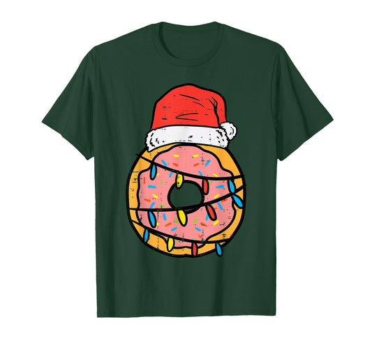 Christmas Donut Santa Cute Xmas Baking Baker Men Women Kids T-Shirt