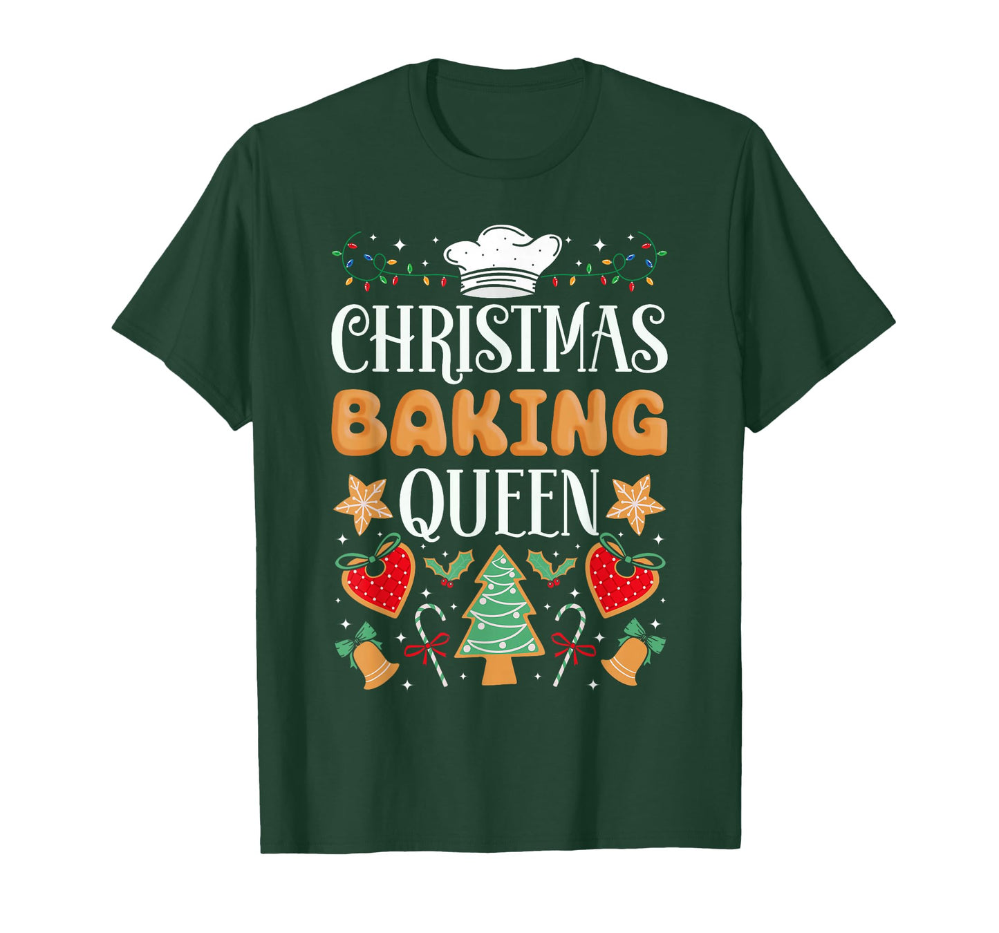 Bake Baking Christmas Gingerbread Man Queen Christmas Baking T-Shirt