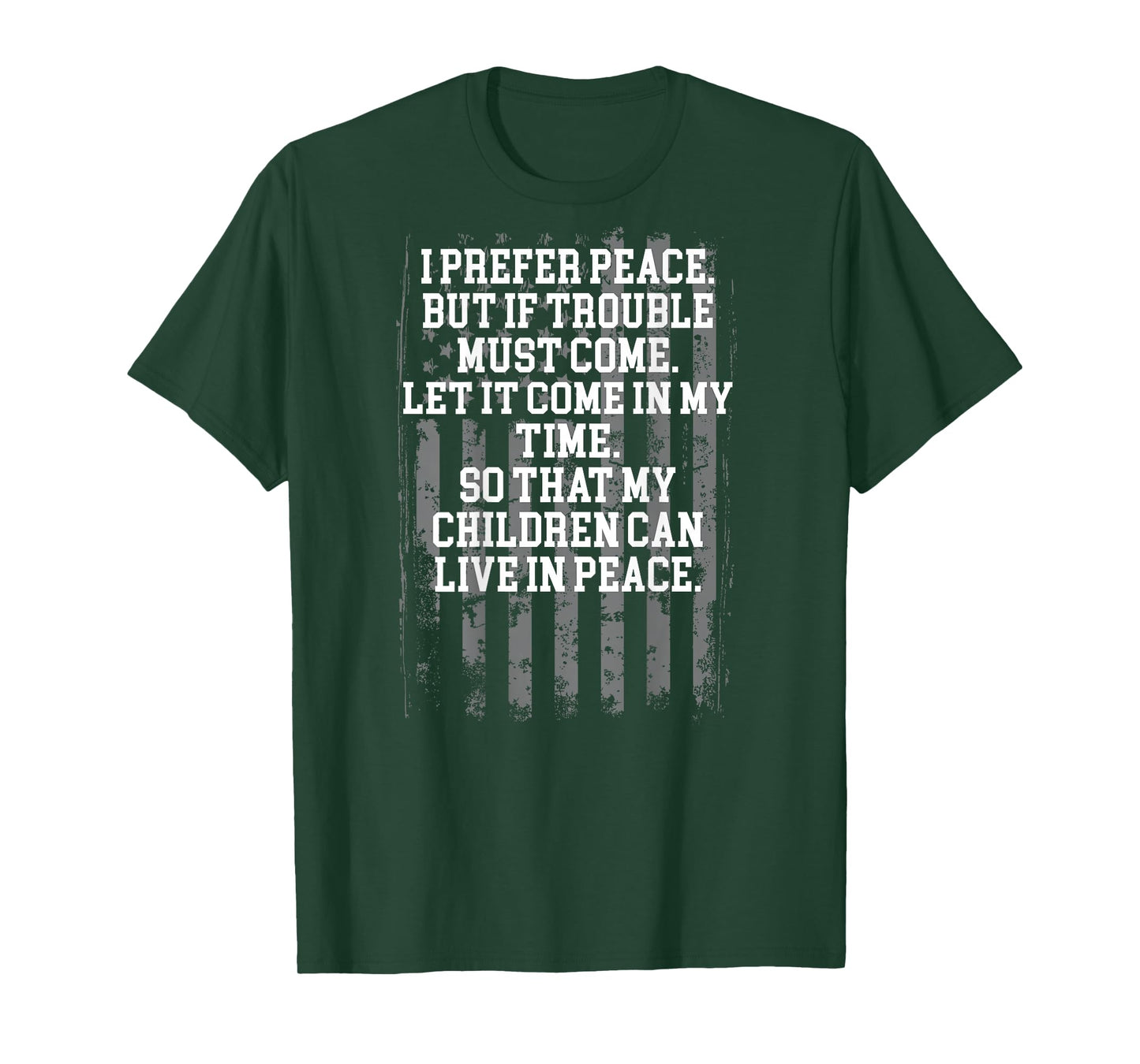 I Prefer Peace But If Trouble Must Come Let It Come (back) T-Shirt