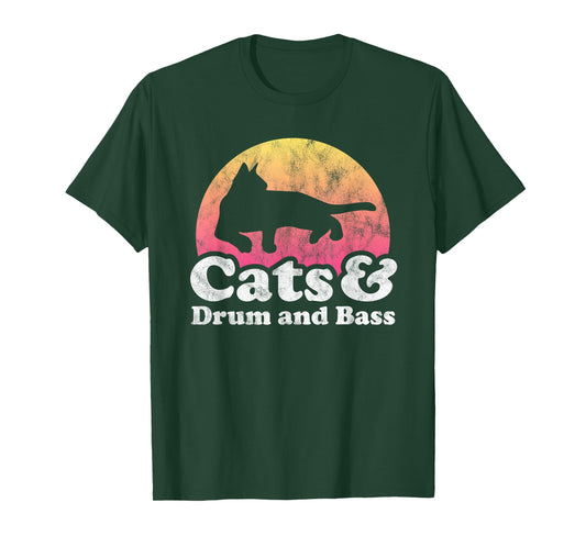 Cats and Drum and Bass Men's or Women's Cat T-Shirt