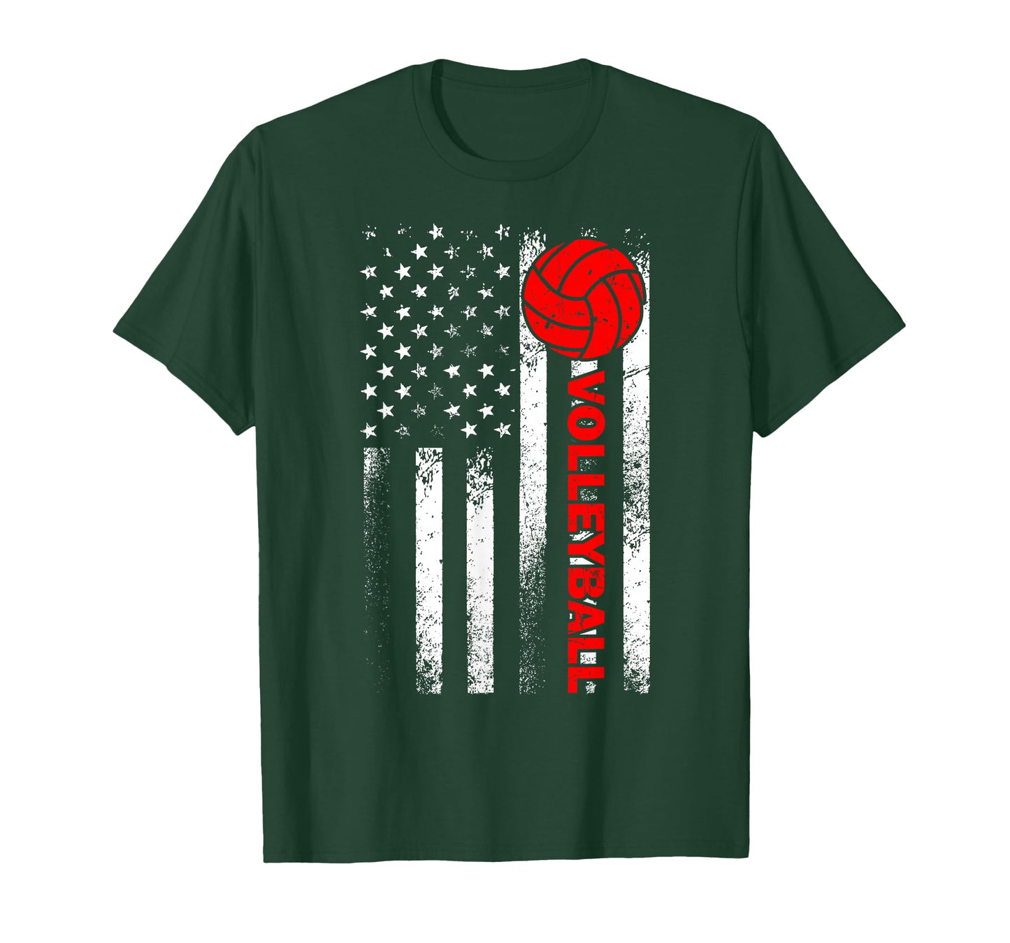 Funny Volleyball Design for Men Women USA Patriotic Athlete T-Shirt