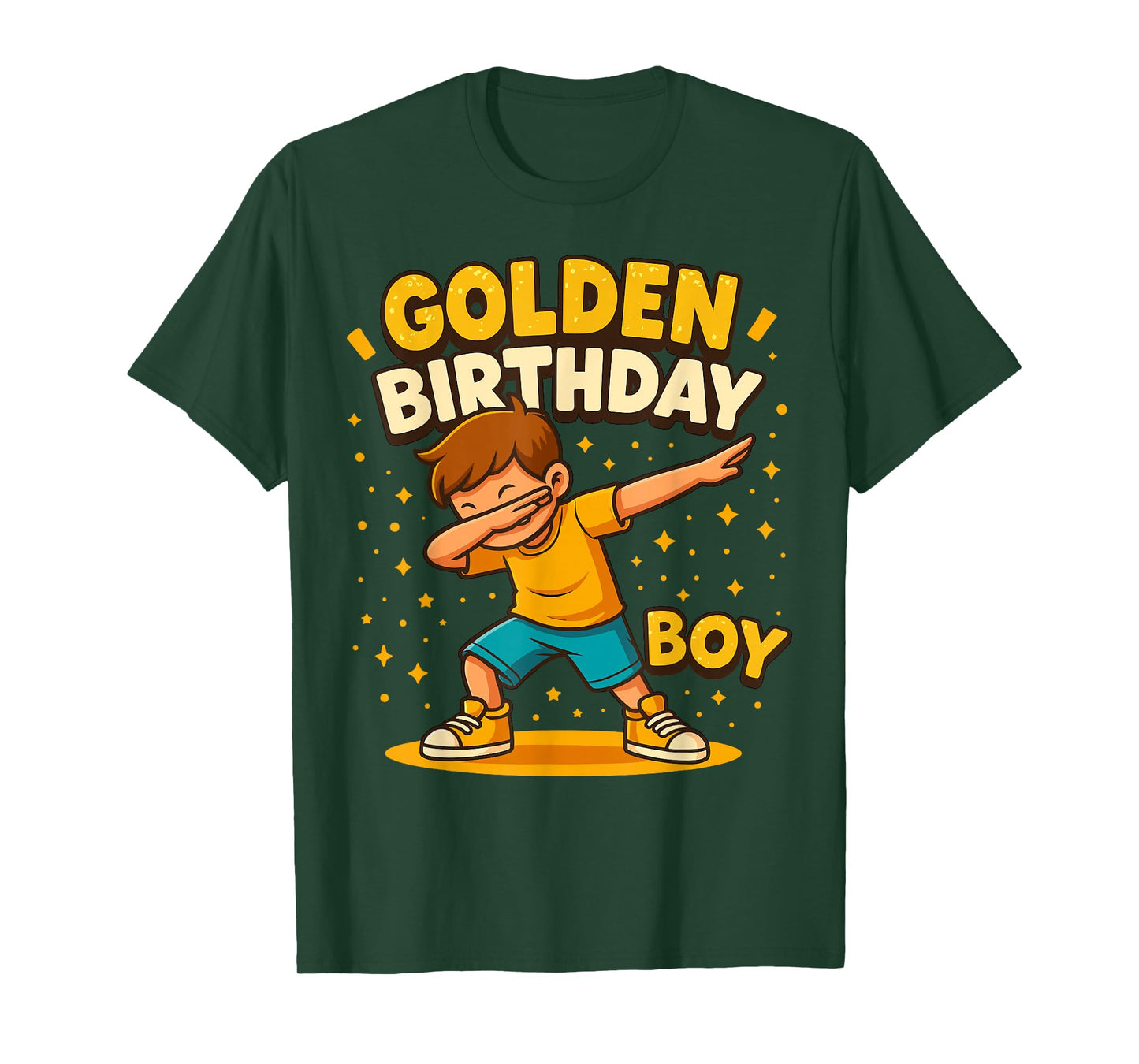 Golden Birthday Boys Bday Toddlers Birthday Party Decoration T-Shirt