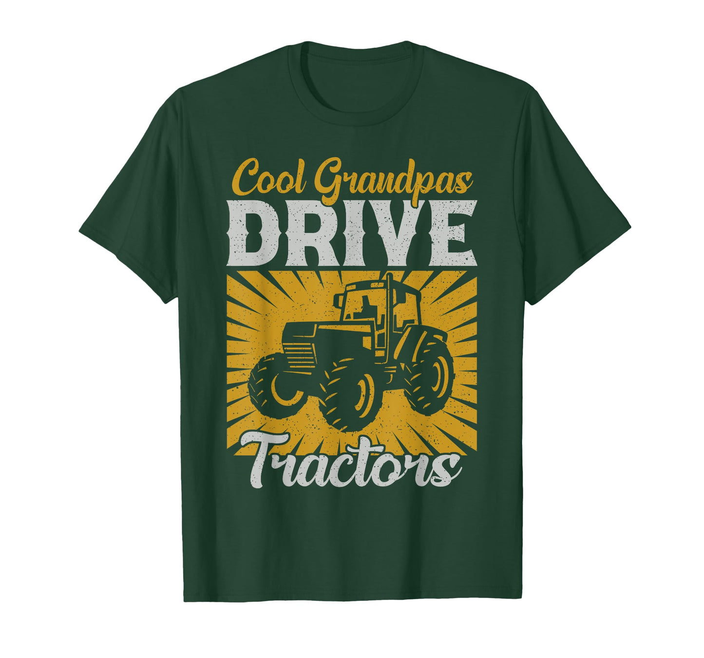 Cool Grandpas Drive Tractors Retro Cool Grandpas Farmer Farm T-Shirt