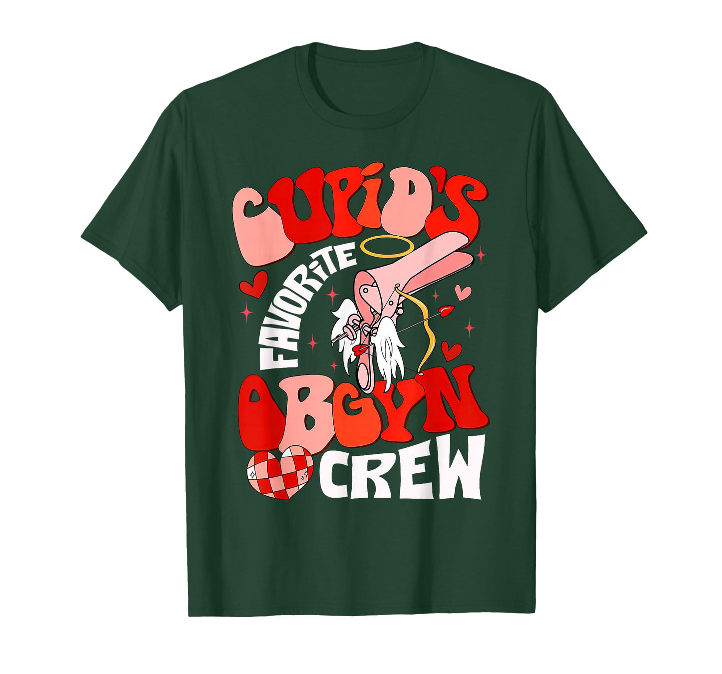 Cupid's Favorite OBGYN Crew Valentine's Day Labor Delivery T-Shirt