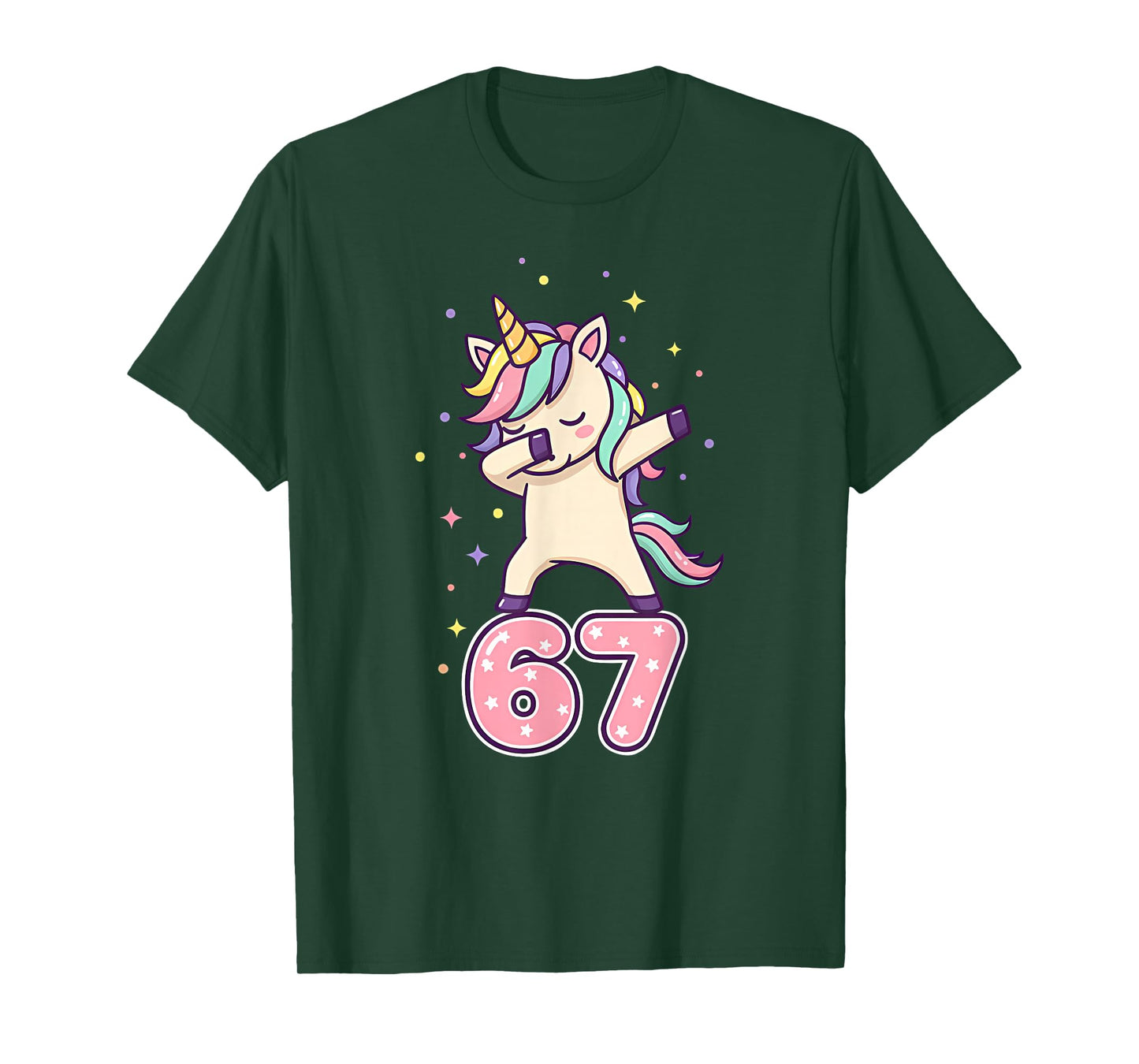 67 Meme Unicorn Girls Six Seven Meme Brainrot Funny Kids T-Shirt