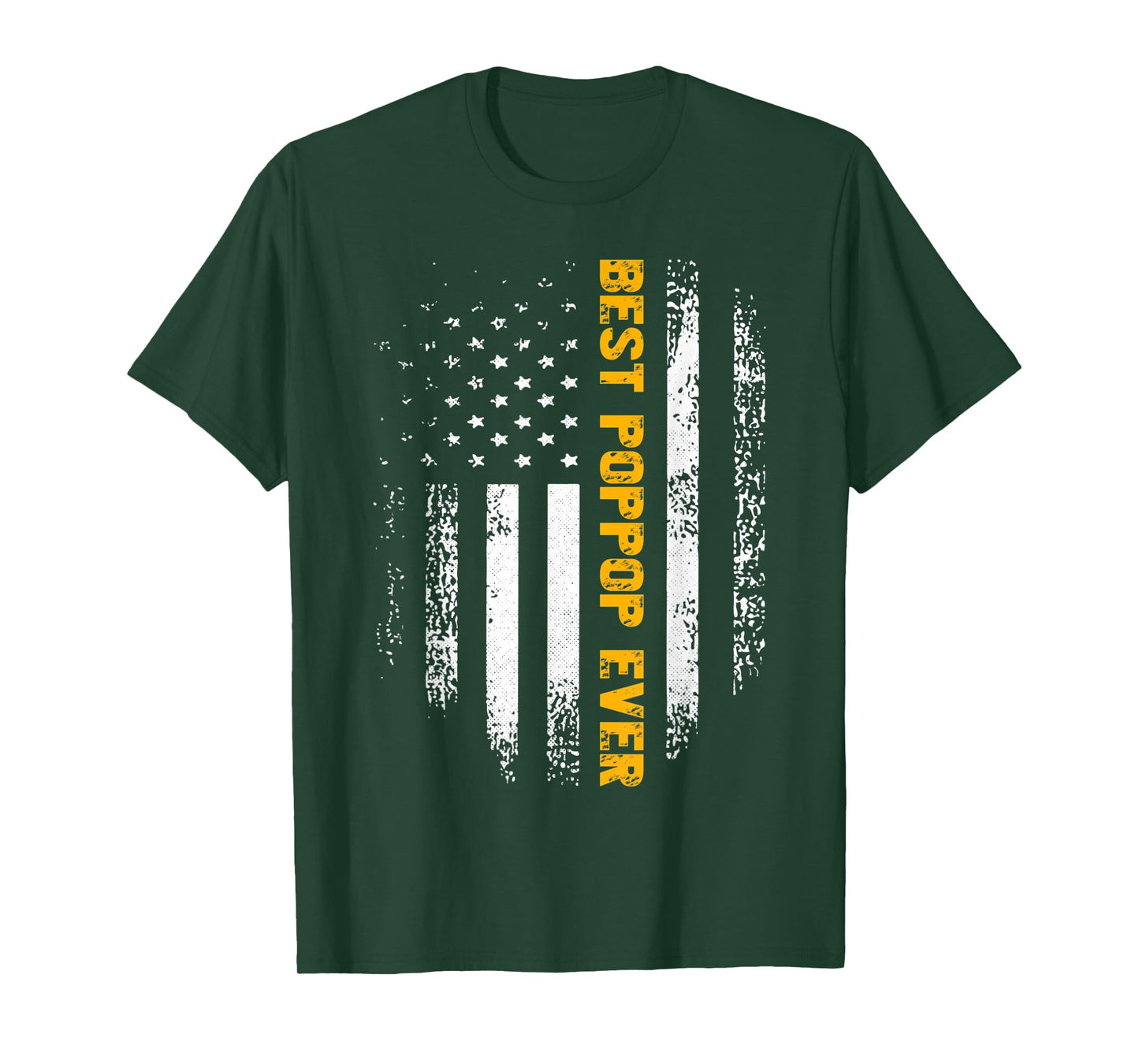 Mens Vintage Best Poppop Ever American Flag Father's Day Gift T-Shirt