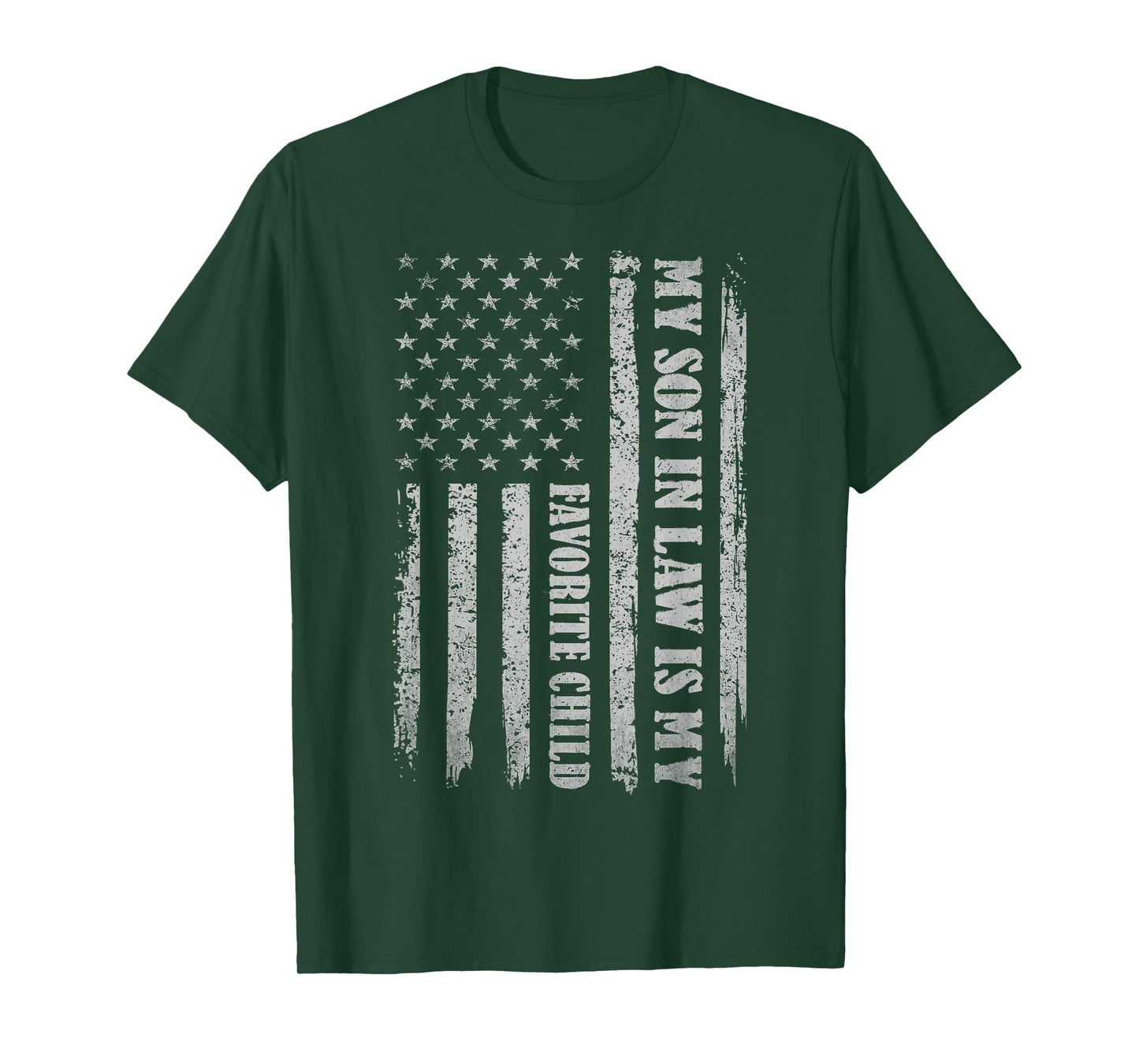My Son in Law is My Favorite Child Fathers Day USA Flag T-Shirt