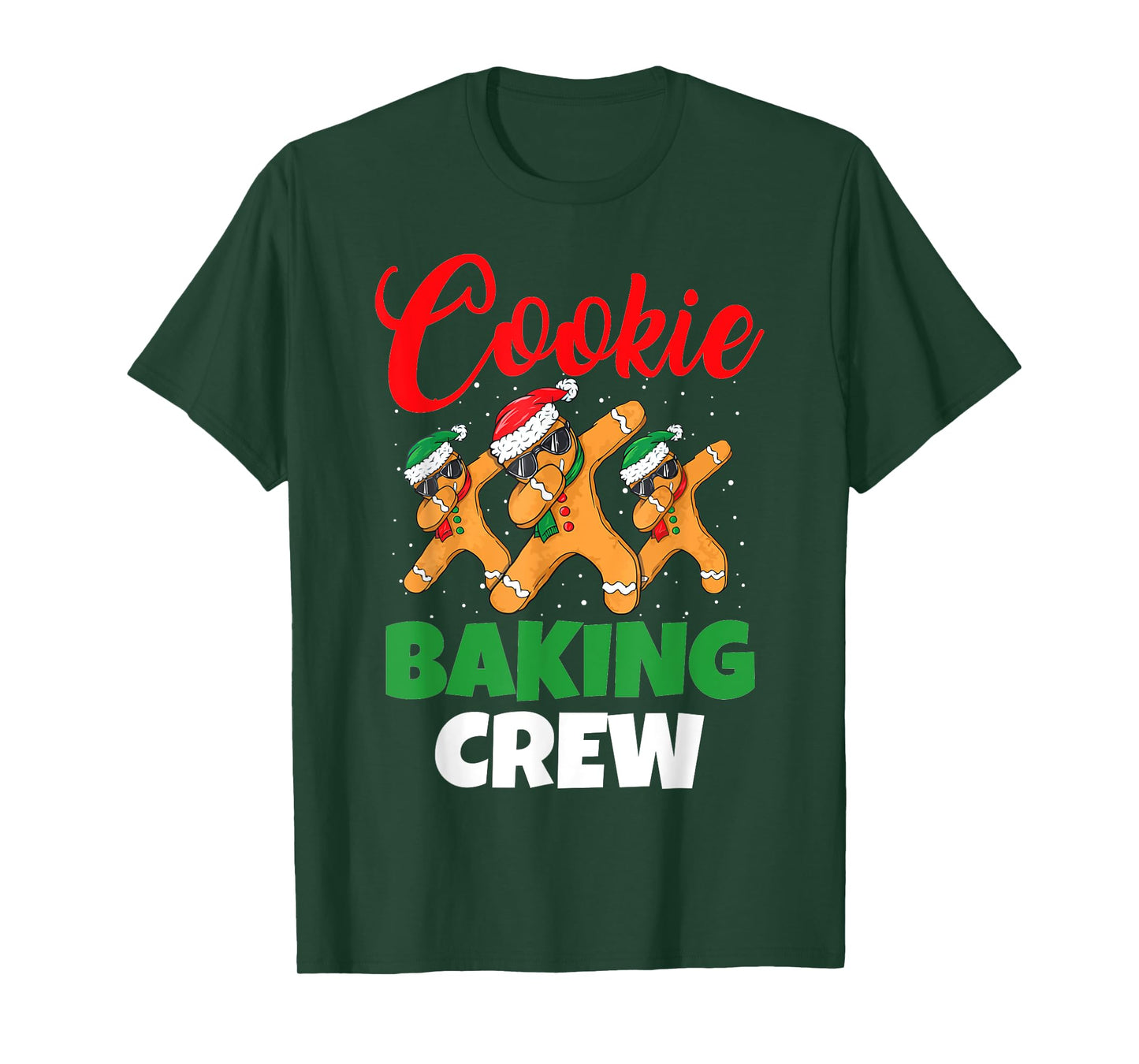 Cookie Baking Crew Dabbing Gingerbread Men Christmas Hats T-Shirt