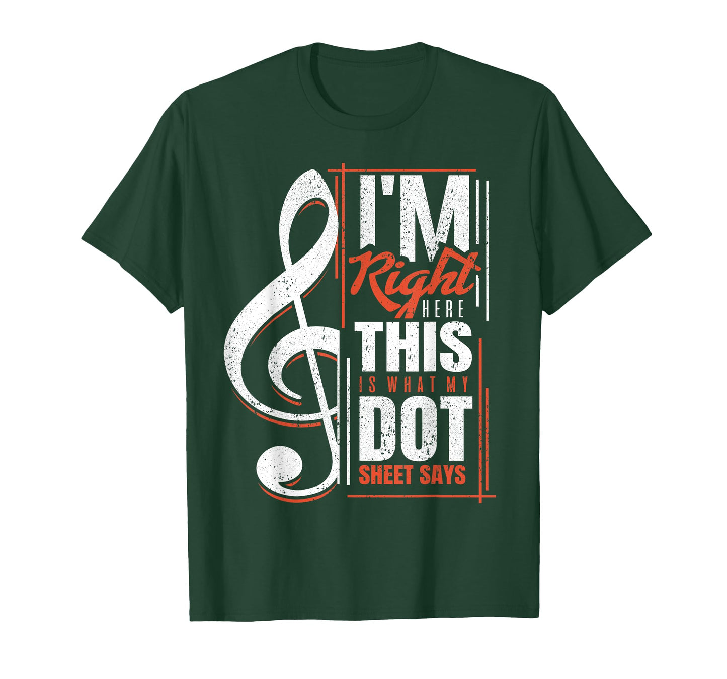 Funny Marching Band T Shirts Dot Sheets Music Drill Practice T-Shirt