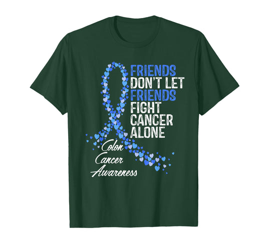Colon Cancer Awareness Friends Fighter Warrior Support T-Shirt