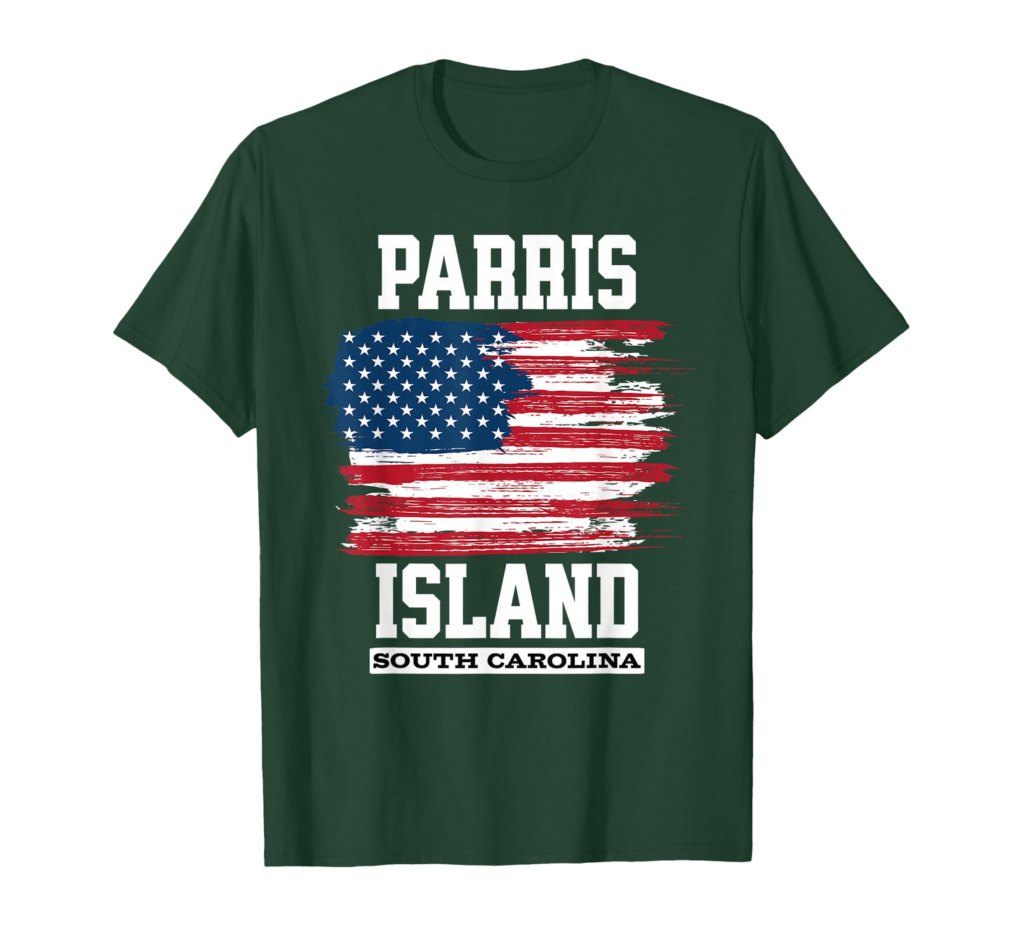 Parris Island Design South Carolina US Flag T-Shirt
