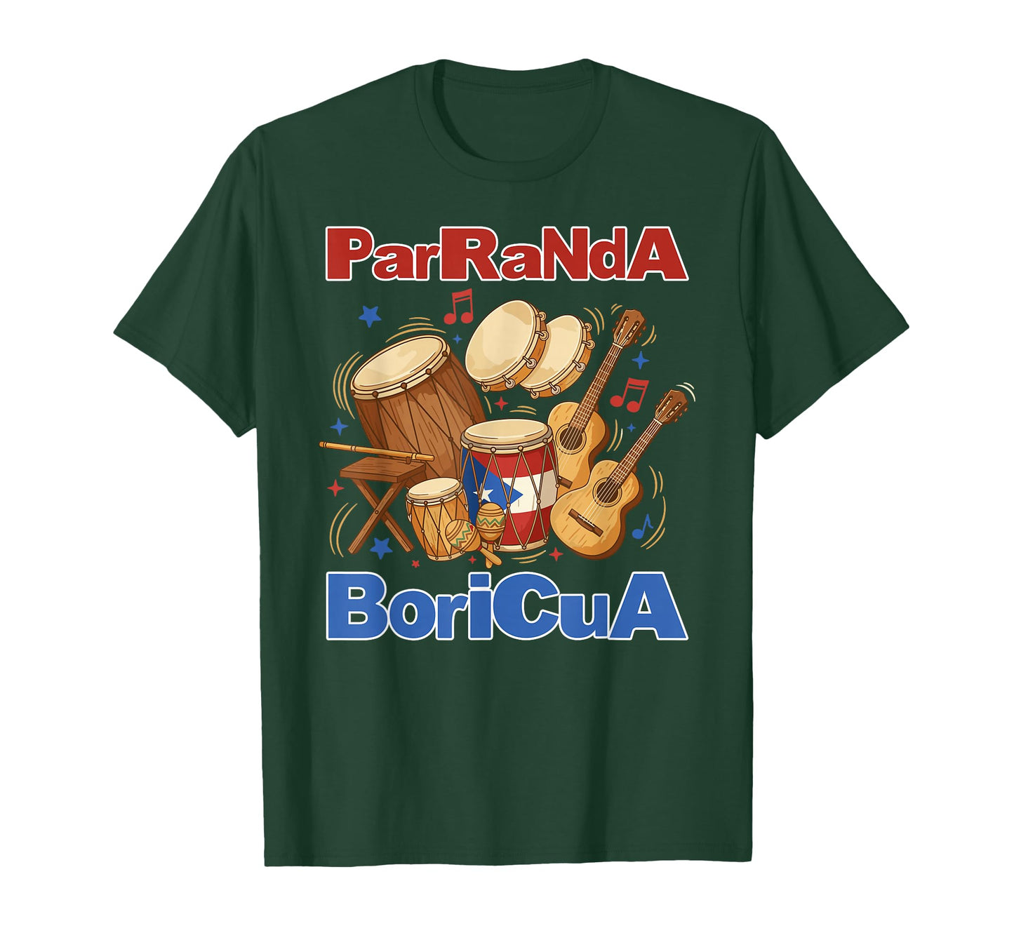 ParRaNdA Boricua Puerto Rican Christmas Music Holiday T-Shirt