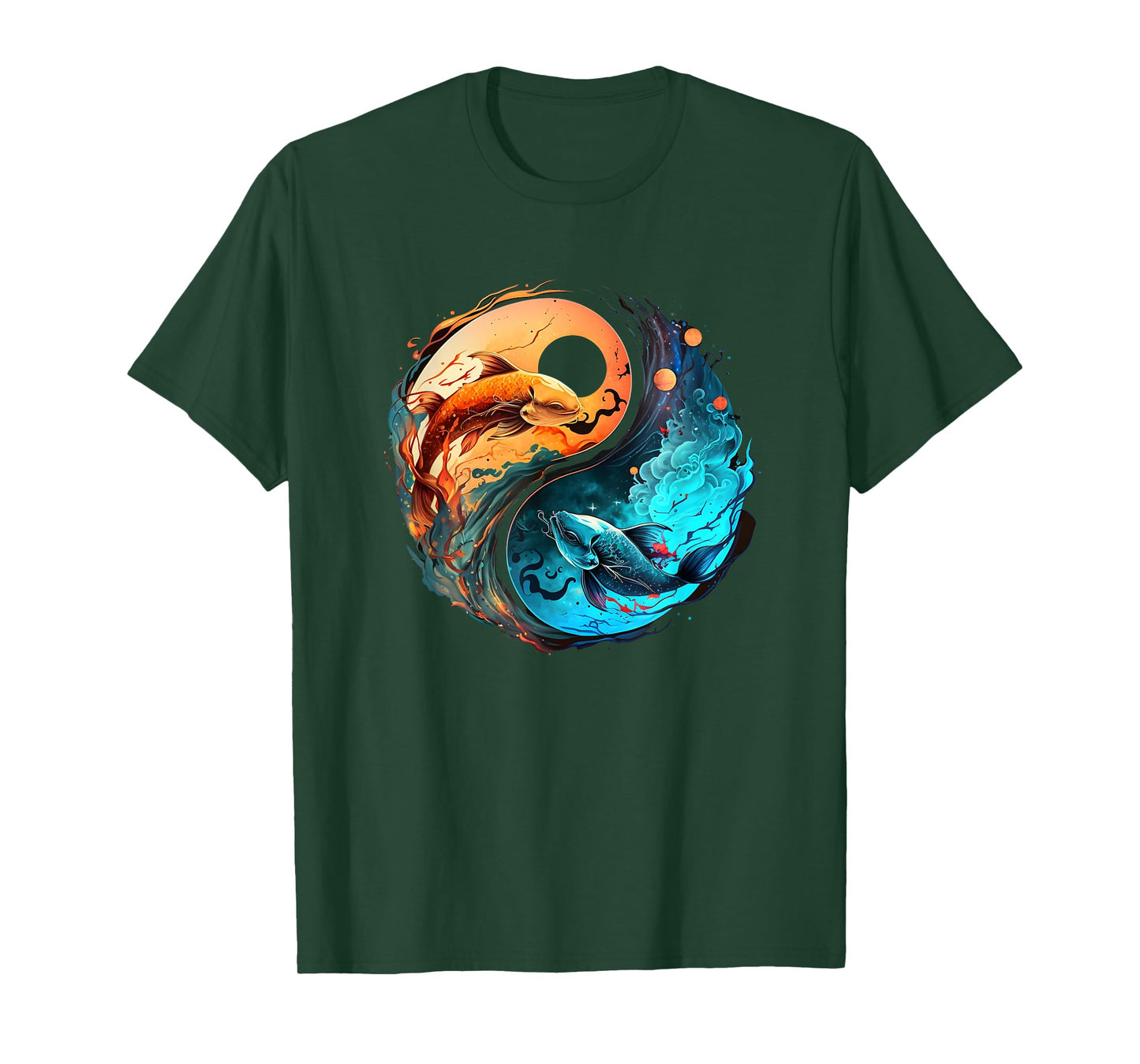 Pisces Horoscope Yin-Yang Symbol Zodiac Sign T-Shirt