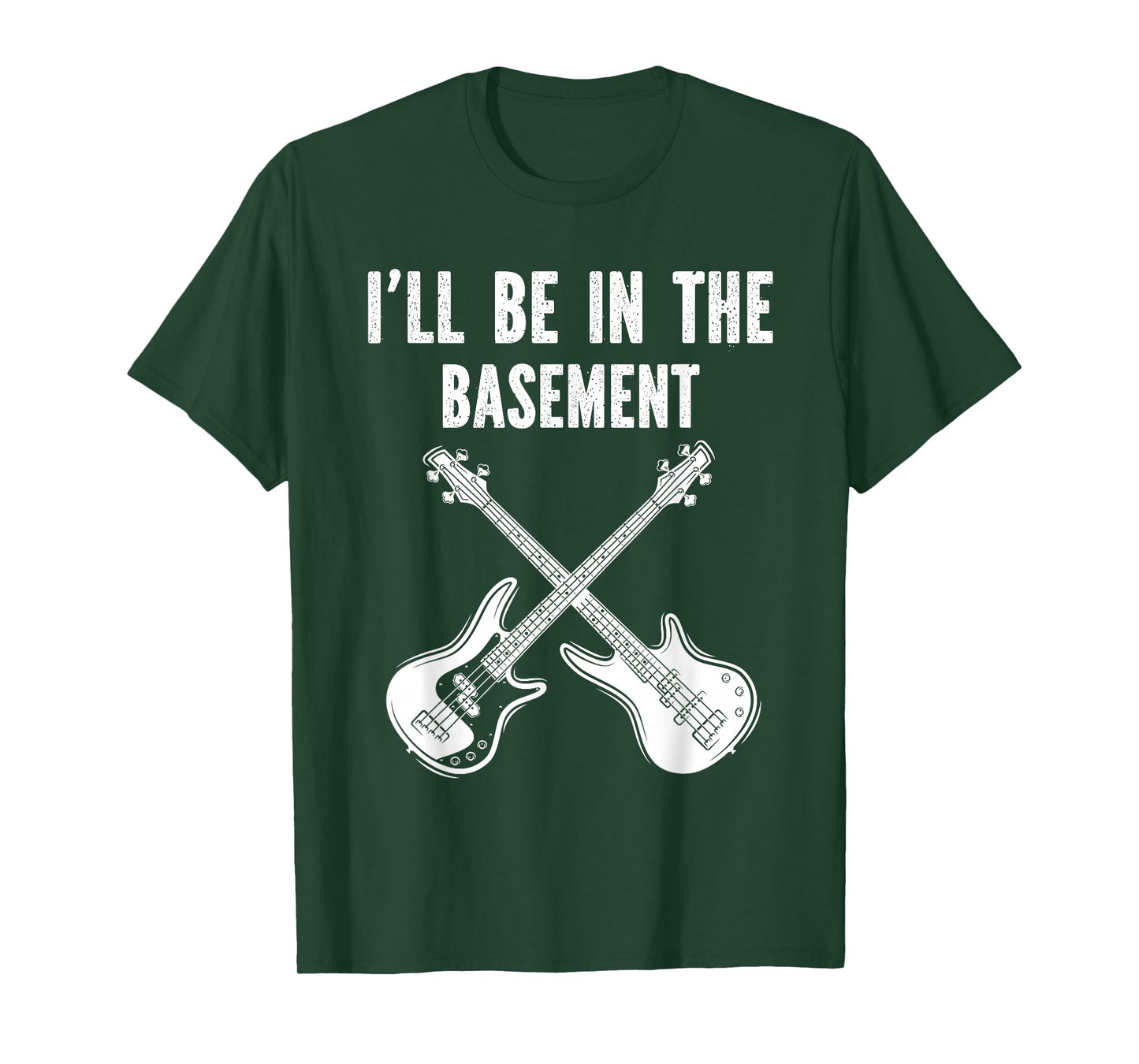 I'll Be In The Basement Vintage Guitar Band Guitarist Tee T-Shirt