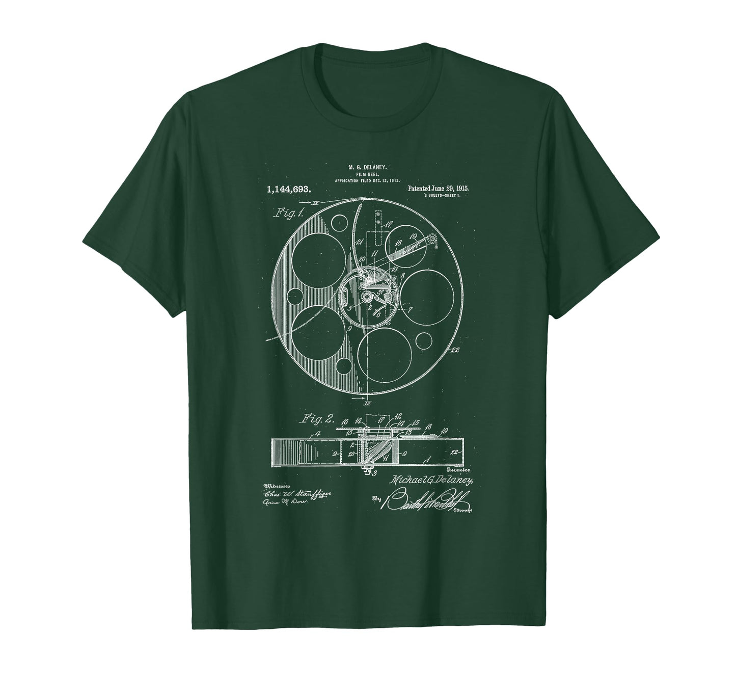 Retro Vintage Camera Filmmaker T-Shirt Film Reel Patent T-Shirt
