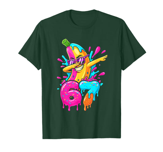 67 Funny Baseball Dabbing Banana 6 7 Dripping Ice Cream Meme T-Shirt