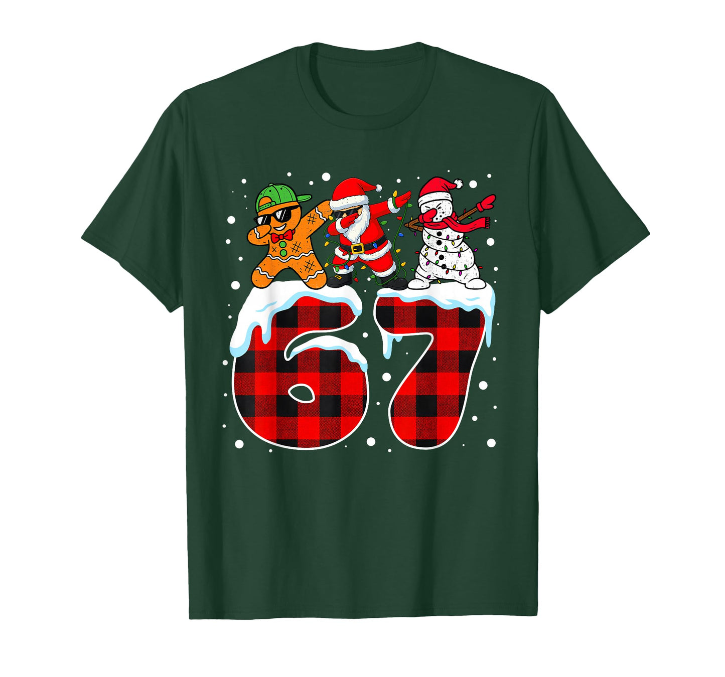 Trending Christmas Funny 67 Meme Six Seven Dabbing Santa Boy T-Shirt