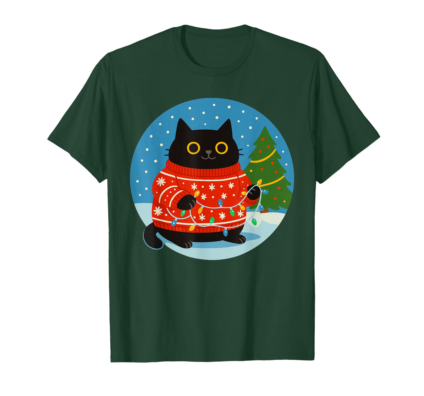 Meow Christmas Men Women Kids Cat Christmas T-Shirt