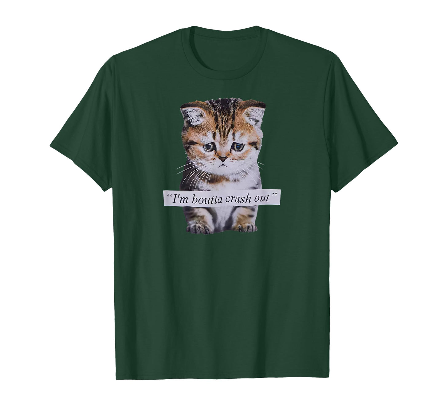 I'm Boutta Crash Out Funny Sarcasm Quotes Meme Cat Humorous T-Shirt