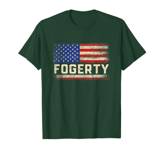 Fogerty Last Name Shirt Fogerty Name American Flag T-Shirt