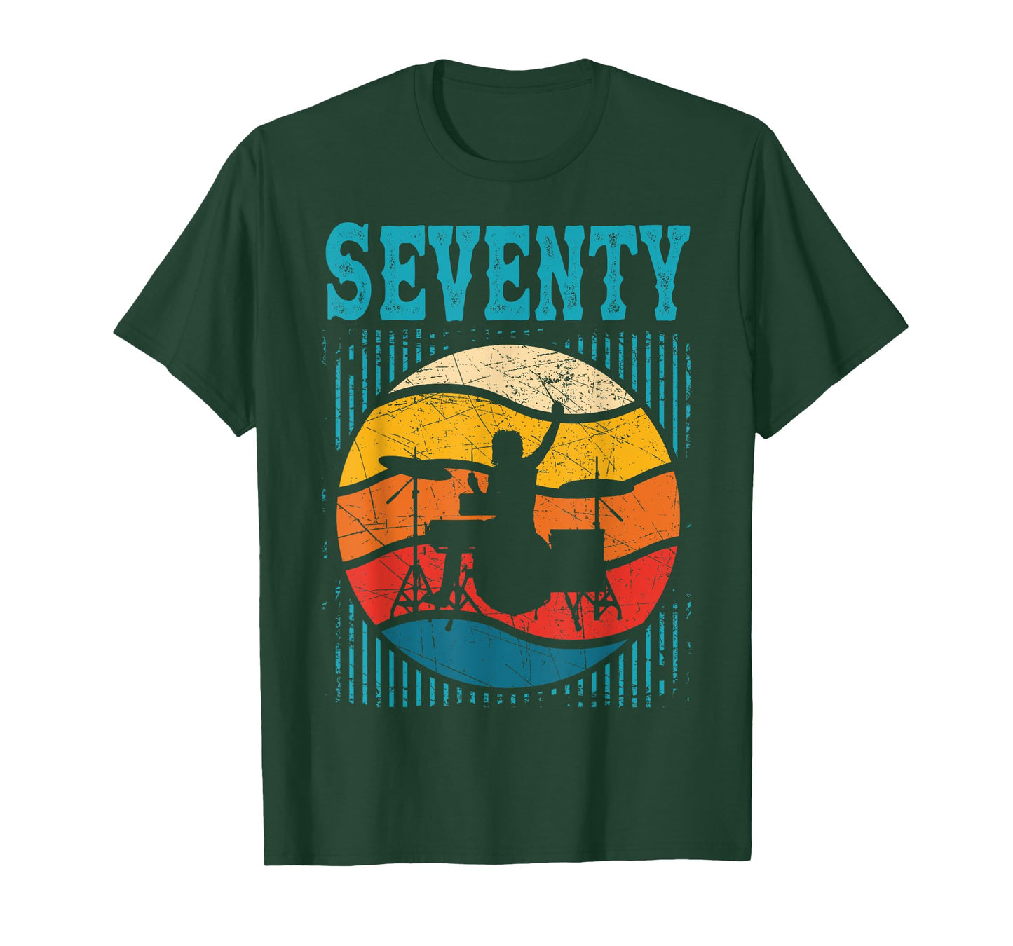 70 Year Old Shirt 70th Birthday Man Drummer Drums Drumming T-Shirt