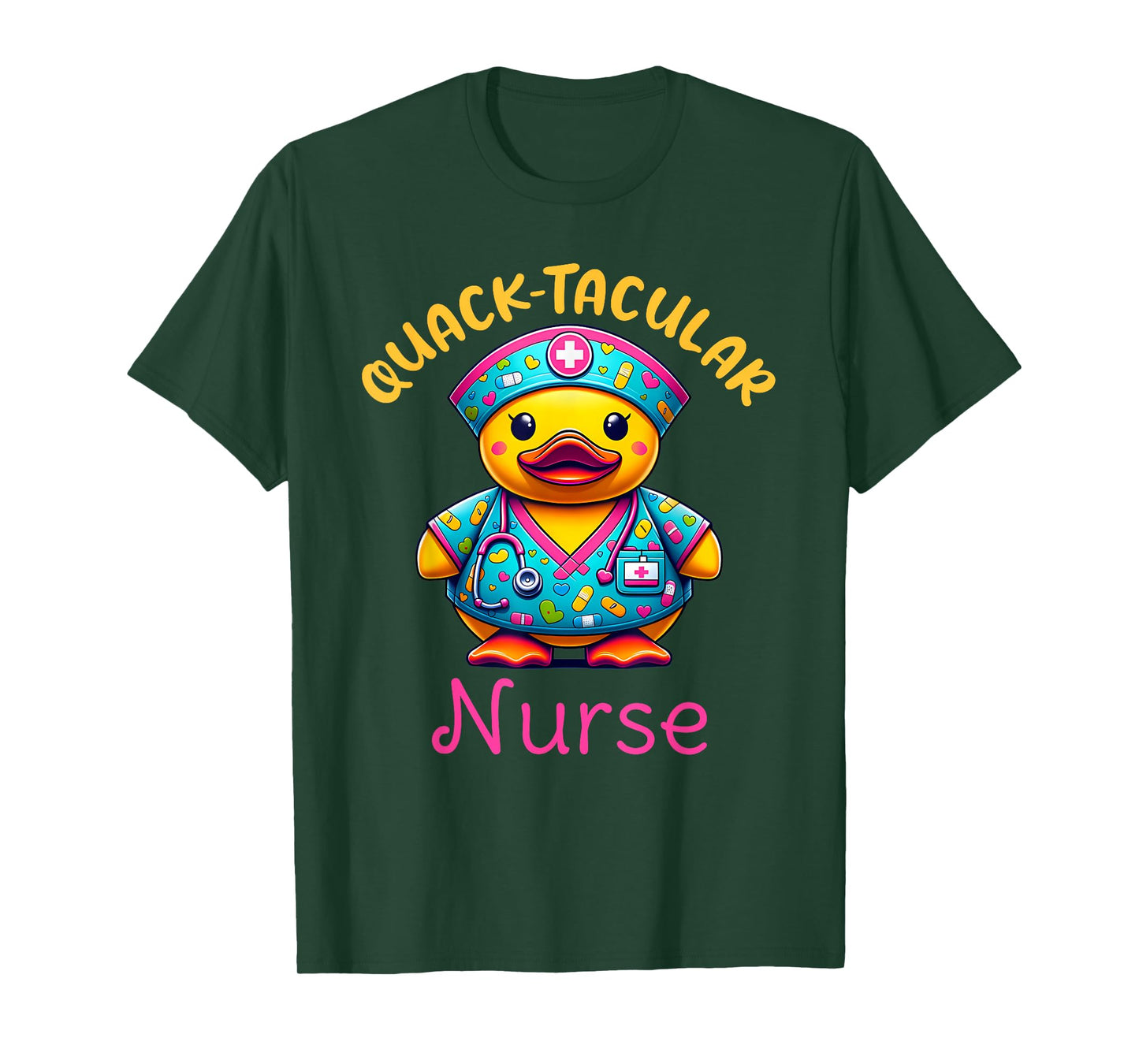 Cute Rubber Duck Registered Nurse Medical "Quack-tacular" T-Shirt