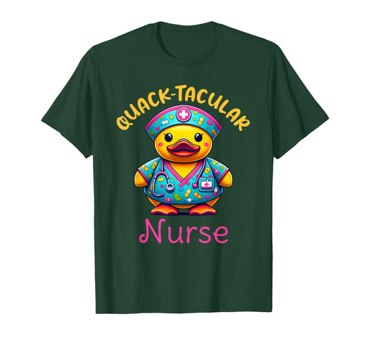 Cute Rubber Duck Registered Nurse Medical "Quack-tacular" T-Shirt