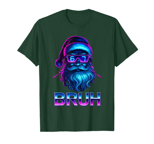 67 Meme Christmas Santa Bruh Brainrot 6 7 Six Seven Teen Boy T-Shirt