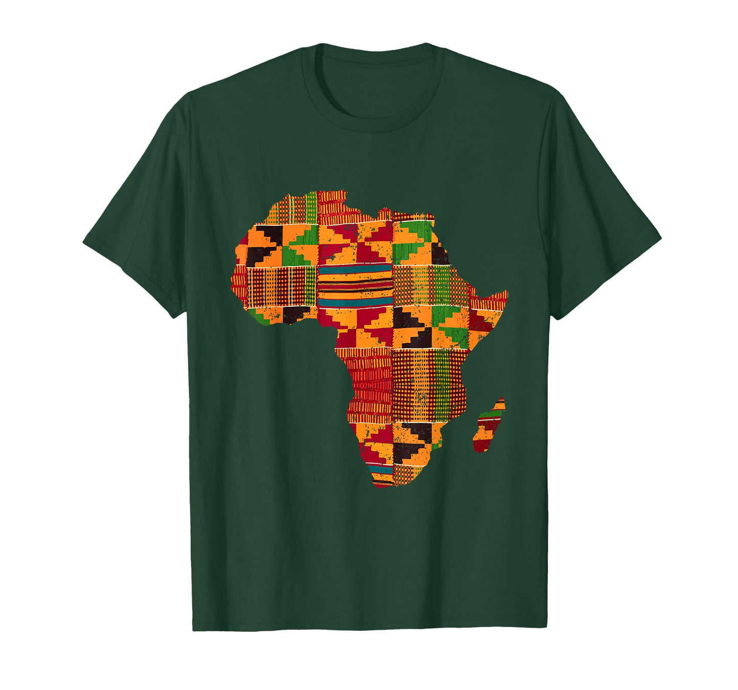 Cool Africa Map Kente Cloth Gift for Men Women African Lover T-Shirt Small