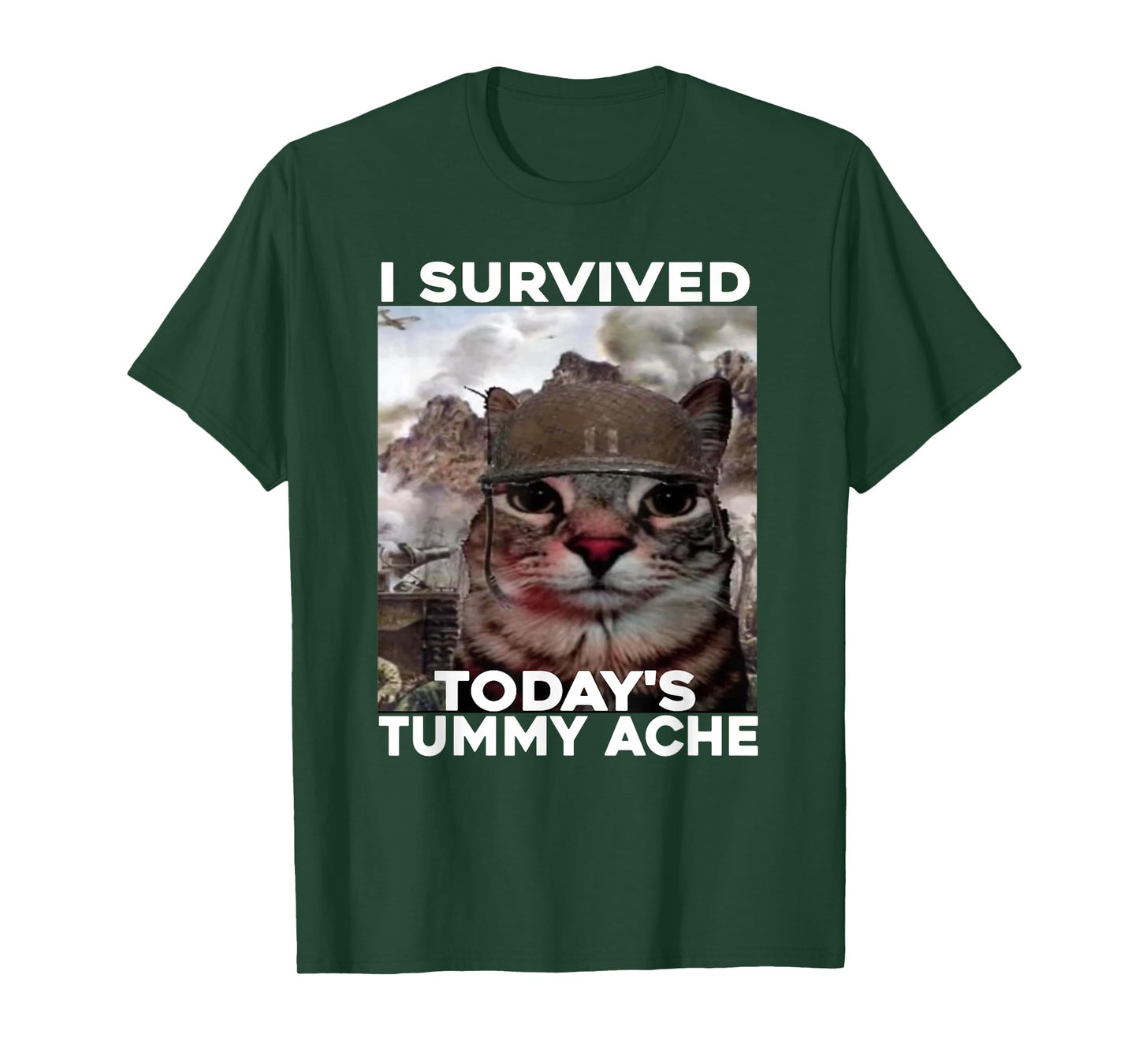 i survived today's tummy ache meme T-Shirt