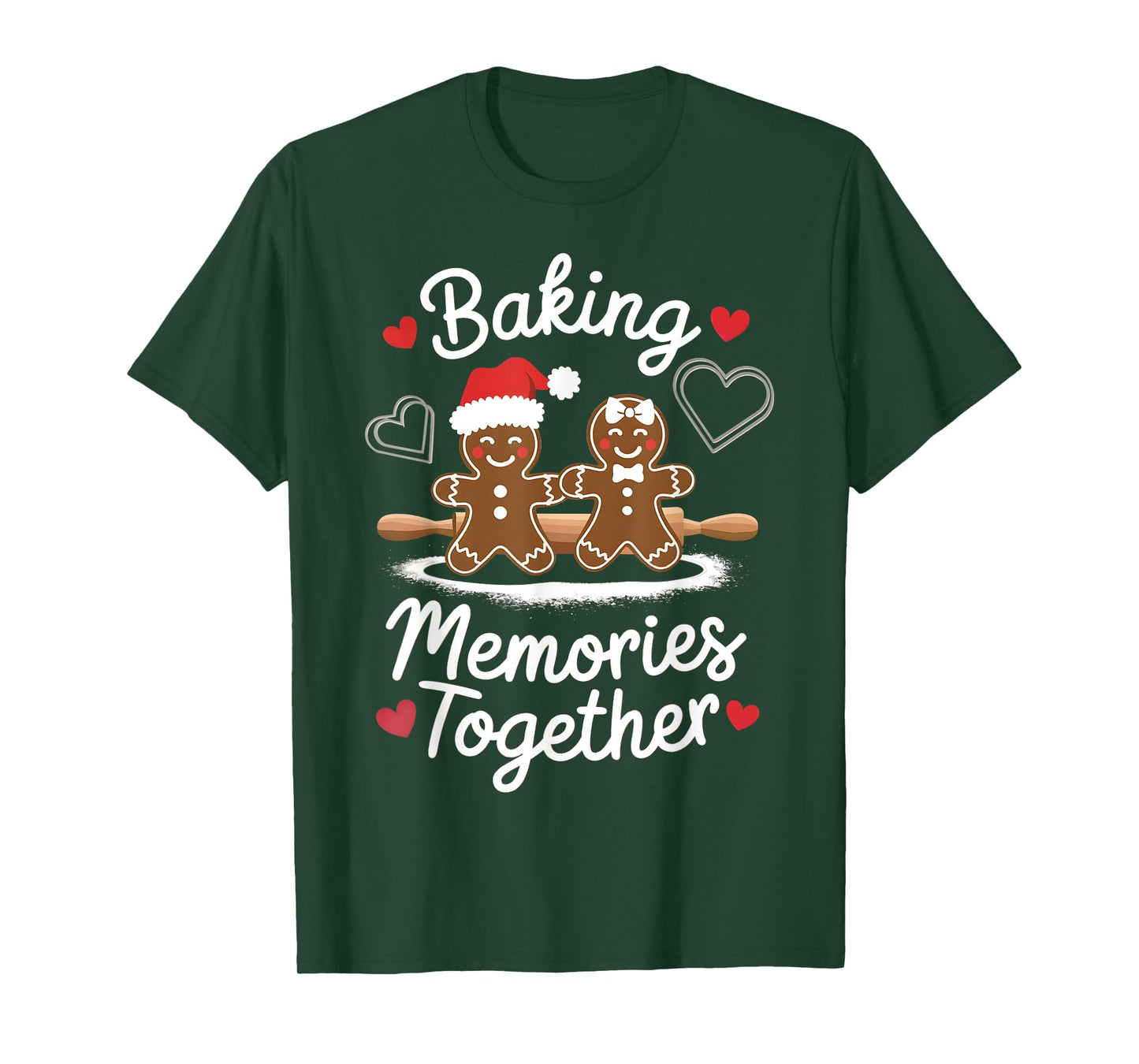 Baking Memories Together Cute Couples Gingerbread Lovers T-Shirt