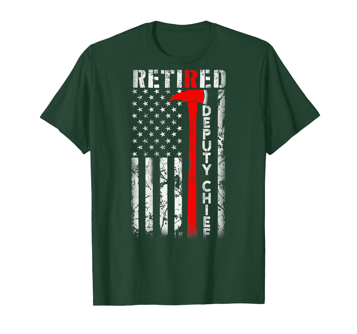 Retired Deputy Fire Chief American flag Retirement gifts T-Shirt